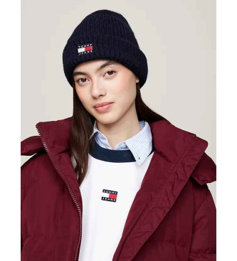 Tommy Jeans Heritage marinbl ribbstickad mssa