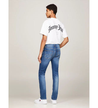 Tommy Jeans Niebieskie dżinsy Skinny Fit Scanton w wyblakłym kolorze