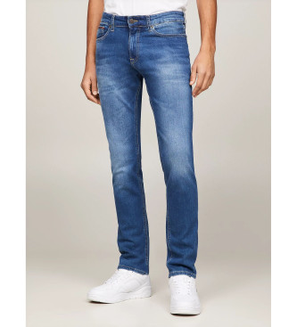 Tommy Jeans Niebieskie dżinsy Skinny Fit Scanton w wyblakłym kolorze