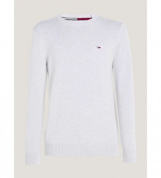 Tommy Jeans Essential grey crew neck jumper with logo