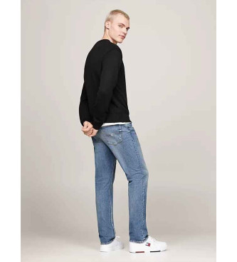 Tommy Jeans Jumper i ull med svart Tommy-patch