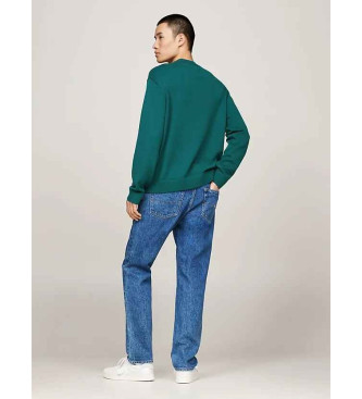 Tommy Jeans Wool jumper with green Tommy patch