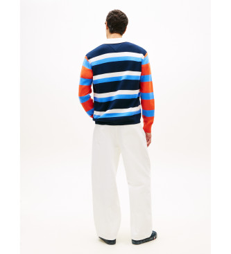 Tommy Jeans Koszulka rugby z kontrastowym, wielokolorowym kołnierzykiem