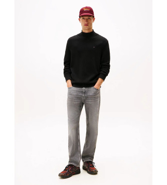 Tommy Jeans Klassieke slim fit trui met zwarte perkins kraag