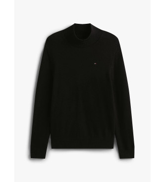 Tommy Jeans Klassieke slim fit trui met zwarte perkins kraag