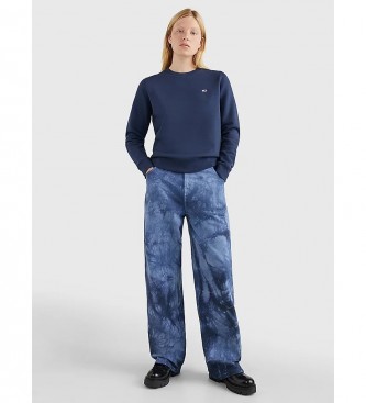 Tommy Jeans Pullover Regular Fleece C hals Navy 