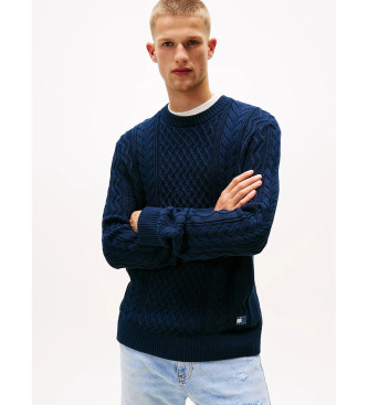 Tommy Jeans Marine Gevlochten Trui