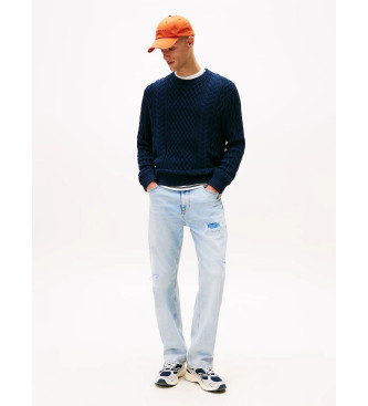 Tommy Jeans Marine Gevlochten Trui