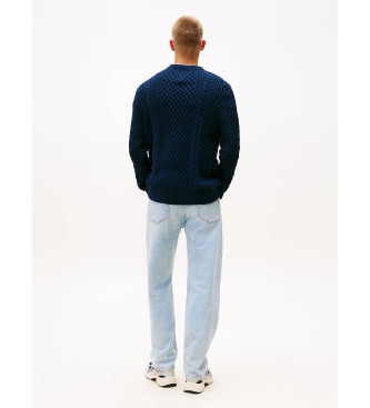 Tommy Jeans Marine Gevlochten Trui