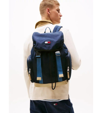 Tommy Jeans Mochila essencial com aba azul-marinho