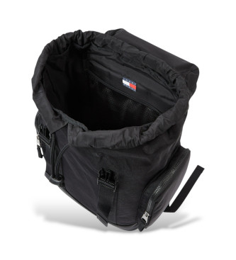 Tommy Jeans Essential backpack with flap black