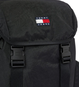 Tommy Jeans Essential backpack with flap black