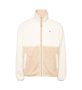 Tommy Jeans Beige pluche fleece jack