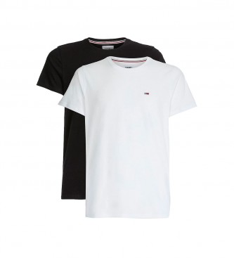 Tommy Jeans Pakke 2 T-shirts Slim hvid, sort