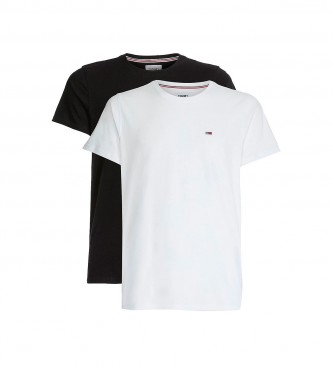 Tommy Jeans Pack 2 T-Shirts Slim wei, schwarz