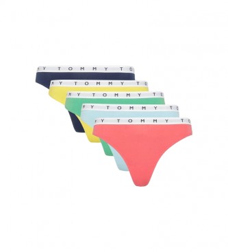 Tommy Jeans Pack 5 Thongs Insicription multicolour