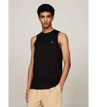 Tommy Jeans Pack of 2 slim fit sleeveless t-shirts white, black