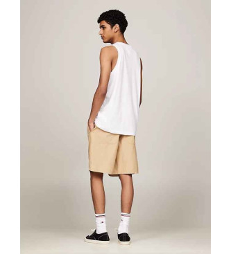 Tommy Jeans Pack of 2 slim fit sleeveless t-shirts white, black