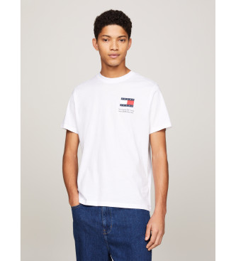 Tommy Jeans Lot de 2 T-shirts slim avec logo blanc, noir