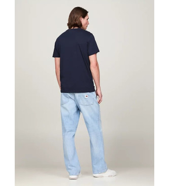 Tommy Jeans 2er-Pack Slim Logo-T-Shirts schwarz, marineblau