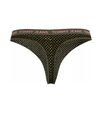 Tommy Jeans Conjunto de 3 tanga de cintura alta Essential verde, cor-de-rosa