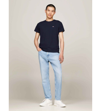 Tommy Jeans Frpackning med tv extra smala stickade T-shirts i marinbl