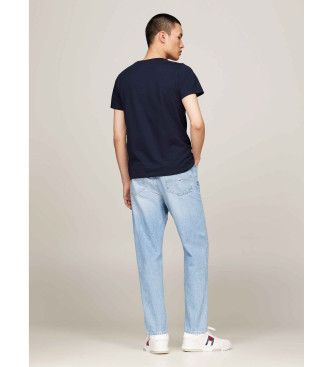 Tommy Jeans Packung mit zwei extra schmalen navyfarbenen Strick-T-Shirts