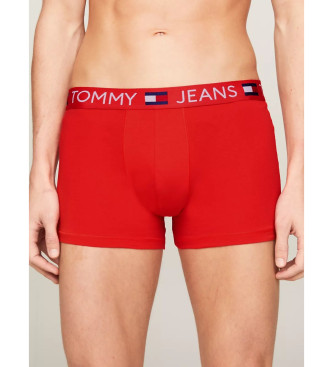 Tommy Jeans Zestaw trzech bokserek z logo: biały, granatowy, czerwony