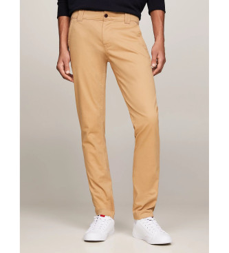 Tommy Jeans Spodnie chino Scanton beżowe