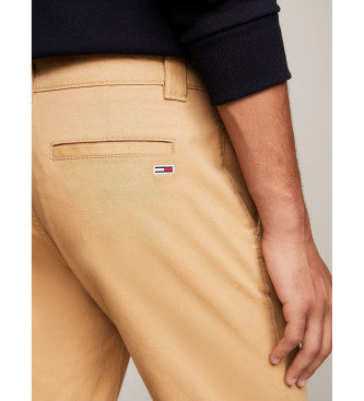 Tommy Jeans Spodnie chino Scanton beżowe