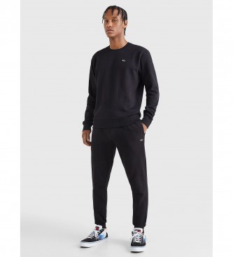 Tommy Jeans Spodnie Jogger Fleece w kolorze czarnym