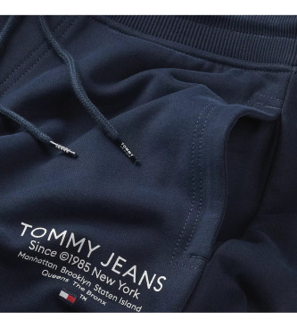 Tommy Jeans Sportbyxor i bomull, marinbl