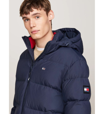 Tommy Jeans Parka casual para baixo com capuz azul-marinho