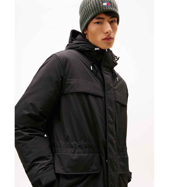 Tommy Jeans Parka Nylon svart
