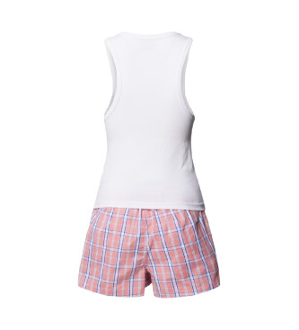 Tommy Jeans Heritage-pyjamas hvid, pink