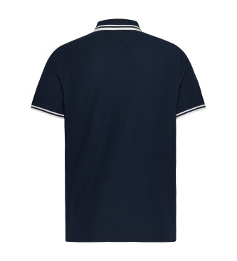 Tommy Jeans Navy poloshirt med broderi