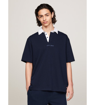 Tommy Jeans Classic Rugby navy polo shirt