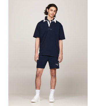 Tommy Jeans Polo majica Classic Rugby navy