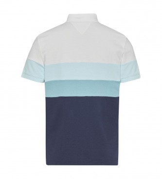 Tommy Jeans Polo colour block wit, blauw