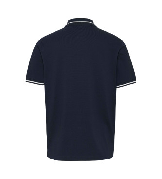 Tommy Jeans TJM marineblaues Kurzarm-Poloshirt