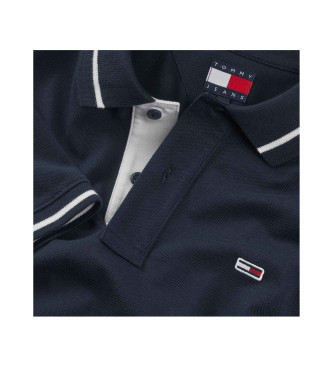 Tommy Jeans TJM navy short sleeve polo shirt