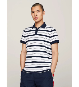 Tommy Jeans White striped polo shirt