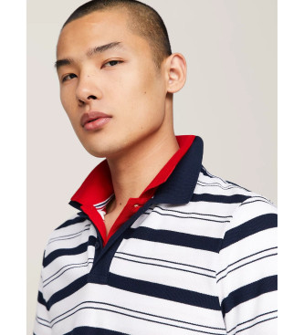 Tommy Jeans White striped polo shirt