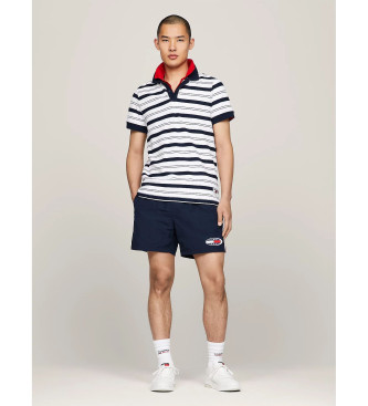 Tommy Jeans Wit gestreept poloshirt