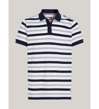 Tommy Jeans Wit gestreept poloshirt
