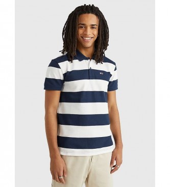 Tommy Jeans Classic navy striped polo shirt
