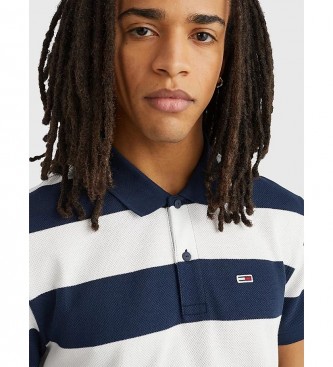 Tommy Jeans Polo a righe classica blu navy
