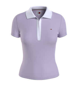 Tommy Jeans Polo Slim Contrast lilac