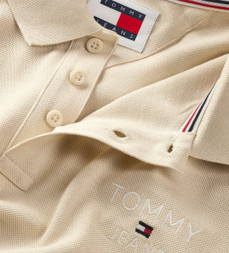 Tommy Jeans Polo Slim Corp beżowy