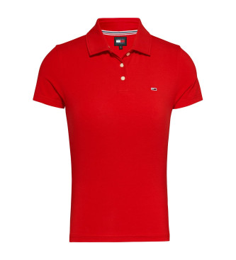 Tommy Jeans Polo Slim Essential rouge
